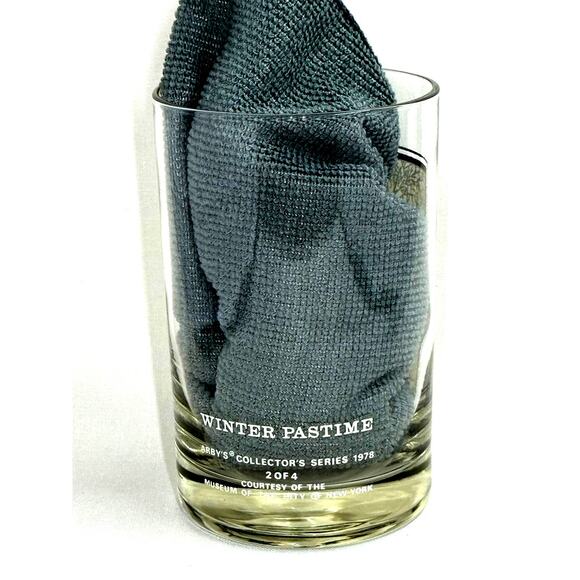 Double Old Fashioned Glass Currier & Ives Winter Pastime 1978 - Picture 6 of 7